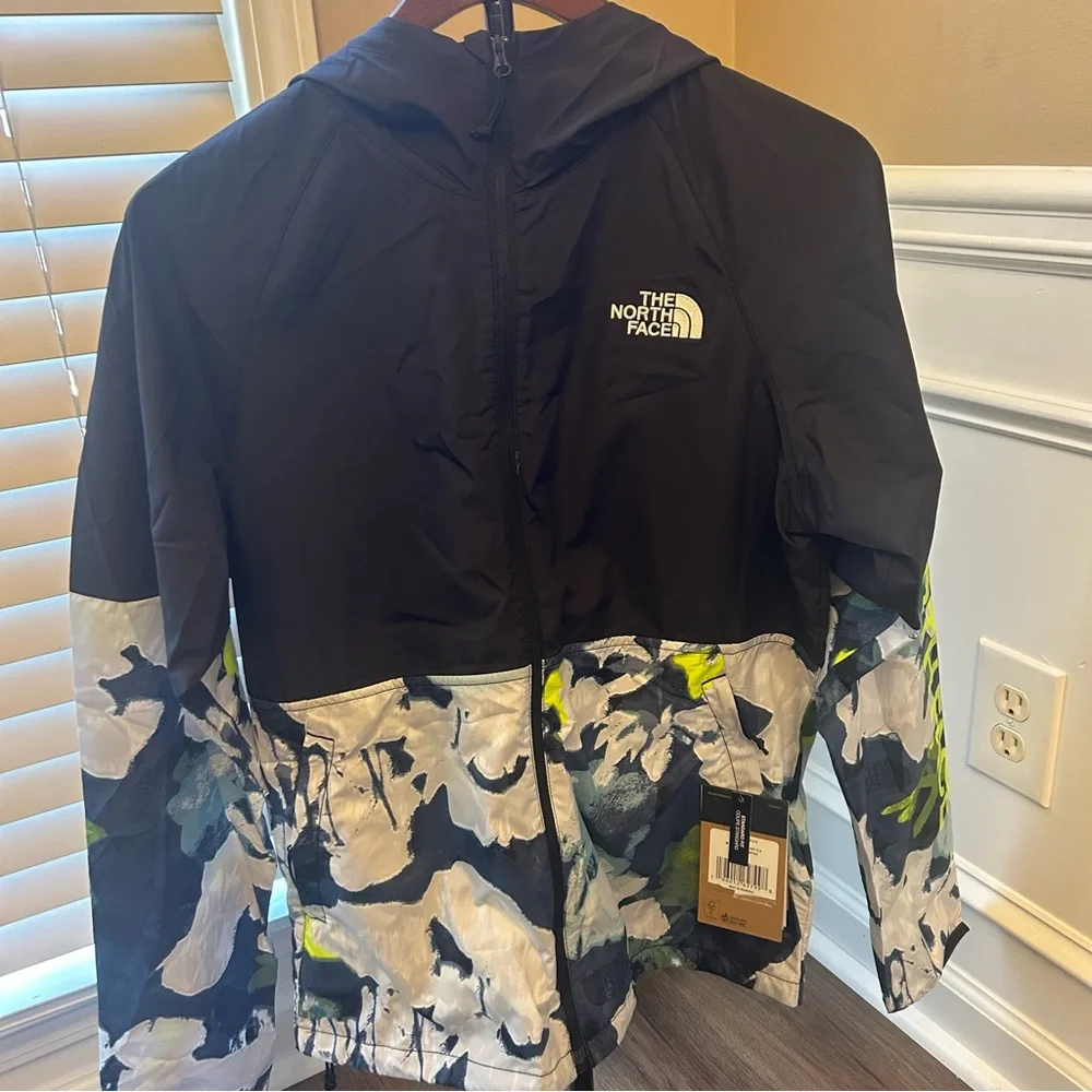 The North Face Hoodie Mens Jacket Black Summit Navy Abstract Floral Small New